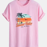 Regular Fit Summer Holiday Print Cotton T-Shirt