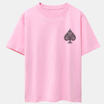 Ace Of Spades Print Drop Shoulder Oversize T-Shirt