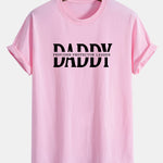 Regular Fit Daddy Print Cotton T-Shirt