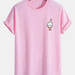 Regular Fit Duck You Print Cotton T-Shirt