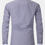 Stripe Contrast Collar Dress Shirt