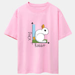 Rabbit Or Duck Optical Illusion Print Drop Shoulder Oversize T-Shirt