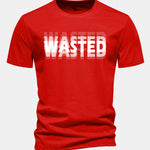 Regular Fit Wasted Print Cotton T-Shirt