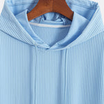 Kangaroo Pocket Ribbed Hooded T-Shirt & Straight Leg Ribbed Pants