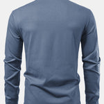 Long Sleeved Contrast Polo Shirt With Pocket