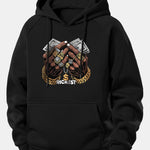 Money Hand Print Drawstring Hoodie