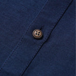 Long Sleeve Contrast Stand Collar Oxford Shirt