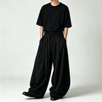 Japanese High-waist Drawstring Straps Wide-leg Casual Pants