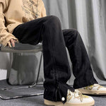 Street Zip Straight Jeans