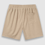Men's Solid Color Waffle Drawstring Elastic Waist Casual Shorts