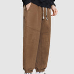 Men's Letter Print Pocket Casual Pants