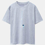 Astronaut On A Rope Print Drop Shoulder Oversize T-Shirt