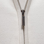 Contrast Trim Zipper Knit Polo Shirt