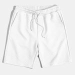 Striped Jacquard Button Up Shirt & Drawstring Shorts