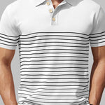 Men's Striped Knitted Business Casual POLO