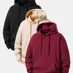 3 Pieces Basic Relax Fit Hoodie