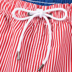 Vertical Striped Drawstring Swim Shorts