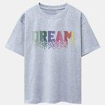 Dream Pixel Gradient Print Drop Shoulder Oversize T-Shirt
