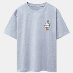 Duck You Print Drop Shoulder Oversize T-Shirt