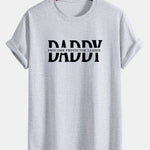 Regular Fit Daddy Print Cotton T-Shirt