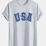 Regular Fit USA Print Cotton T-Shirt