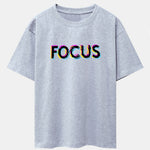 Focus Glitch Print Drop Shoulder Oversize T-Shirt