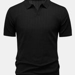 Johnny Collar Open Knit Polo