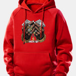 Money Hand Print Drawstring Hoodie