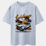 California Car Print Drop Shoulder Oversize T-Shirt