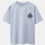 Ace Of Spades Print Drop Shoulder Oversize T-Shirt