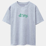 Dirty Cocktail Glass Print Drop Shoulder Oversize T-Shirt