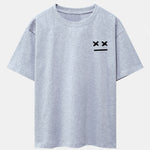 Facial Expression Print Drop Shoulder Oversize T-Shirt