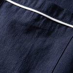 Linen Look Contrast Button Up Shirt & Straight Leg Linen Pants