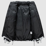 Men's ink painting stitched stand collar padded puffer jacket