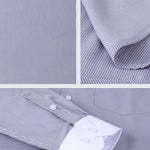 Stripe Contrast Collar Dress Shirt