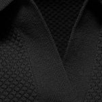 Pineapple Texture Knit V Neck Polo Shirt