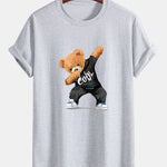 Regular Fit Cool Bear Print Cotton T-Shirt