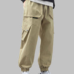 Men's multi-pocket drawstring cargo pants