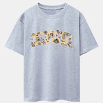 Paisley California Print Drop Shoulder Oversize T-Shirt