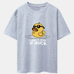 Yellow Duck With Sunglasses Print Drop Shoulder Oversize T-Shirt