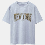 Camouflage New York Print Drop Shoulder Oversize T-Shirt