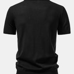 Twist Jacquard Knitted Zipper Polo Shirt
