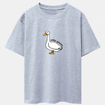 Silly Goose Print Drop Shoulder Oversize T-Shirt