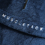 Letter Embroidery Teddy Half-Zip Hoodie