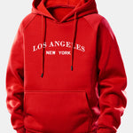Los Angeles Print Drawstring Hoodie