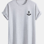 Regular Fit Anchor Print Cotton T-Shirt