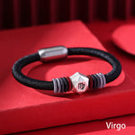 Buddha Stones 999 Sterling Silver 12 Constellations of the Zodiac Blessing Handmade String Bracelet (Extra 35% Off | USE CODE: FS35)