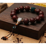 Buddha Stones Tibetan Bodhi Seed Agate Bead Luck Wealth Tassel Charm Wrist Mala (Extra 30% Off | USE CODE: FS30)