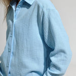 Zeagoo Solid Color Long Sleeve Cotton Crepe Shirt for Women Casual Work Office Loose Fit 2026 | Under