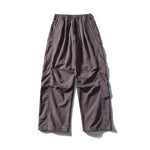 Pleated Quick-drying Reflective Strip Loose Drawstring Pants